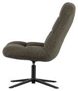 Job Lounge Chair w. swivel foot, Green teddy