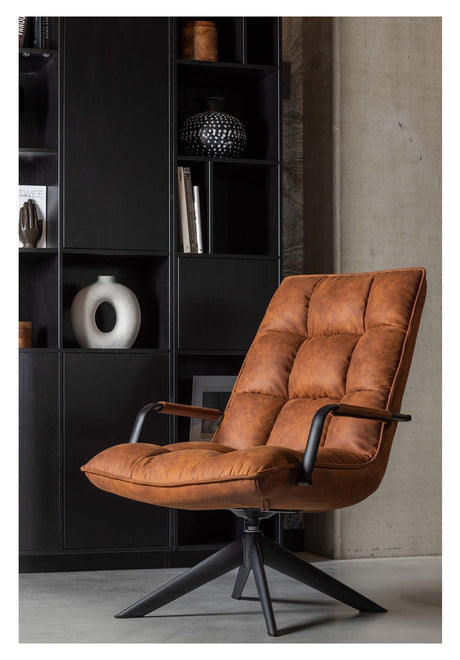 Jouke Armchair - Imitation leather cognac