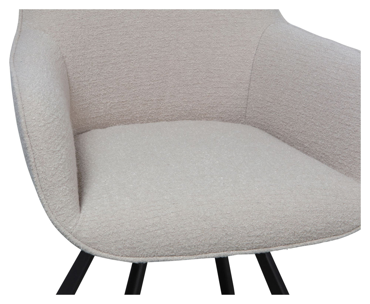 Juno Dining chair - Sand bouclé