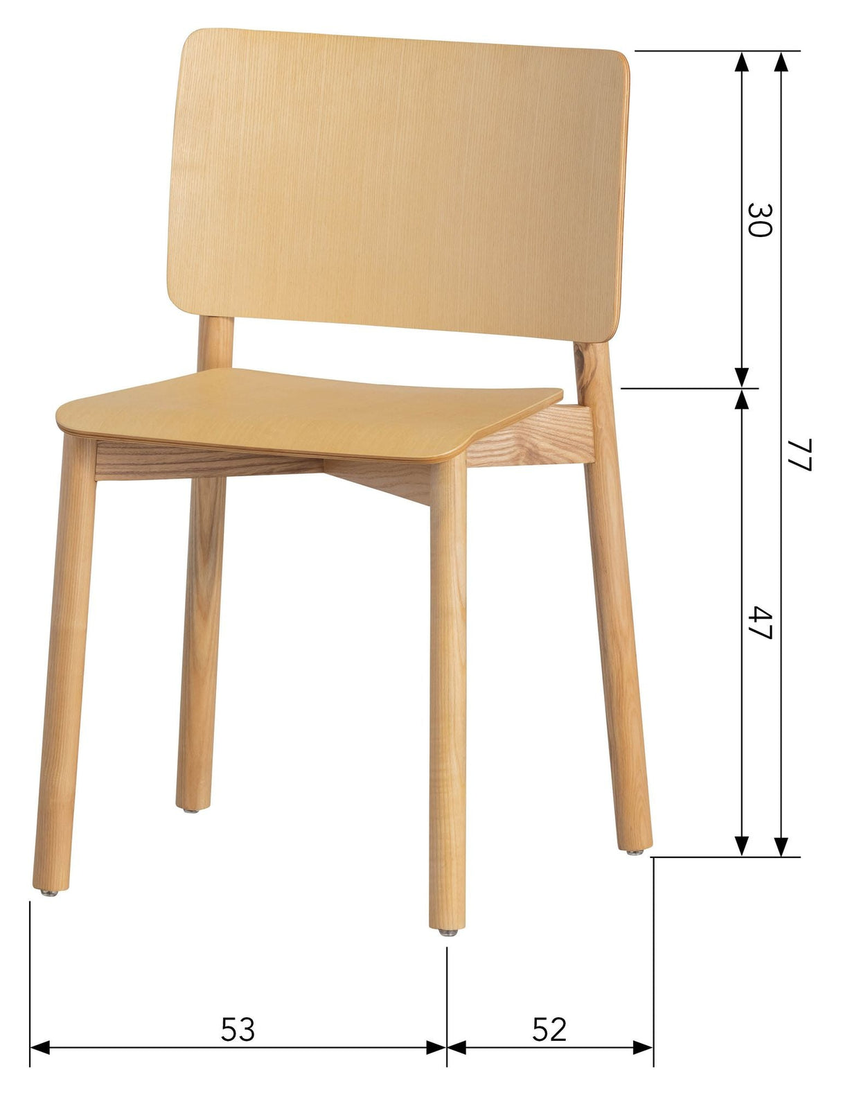 Karel Dining chair, Solid ash