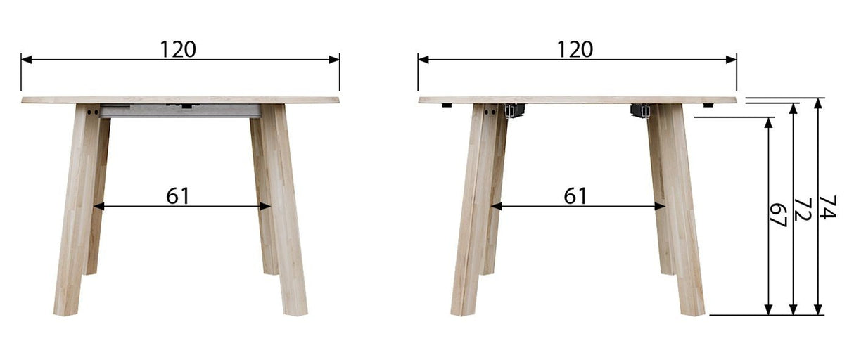 Long Jan Dining Table Ø120 - Oak