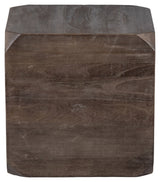 Lio Side table 46x46, Stained dark brown