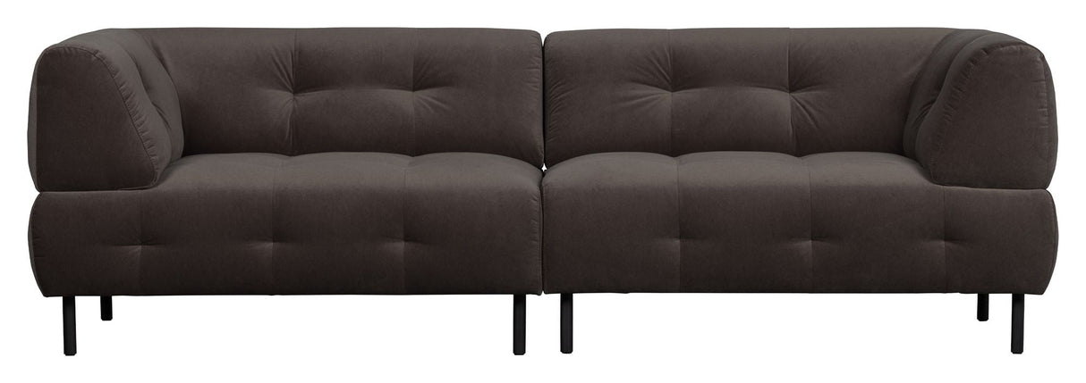 Lloyd 4-pers. Sofa, Mat cast iron velour