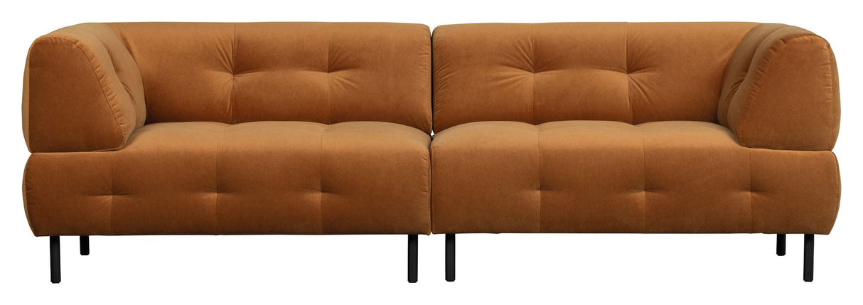 Lloyd 4-pers. Sofa, Mat cinnamon velour