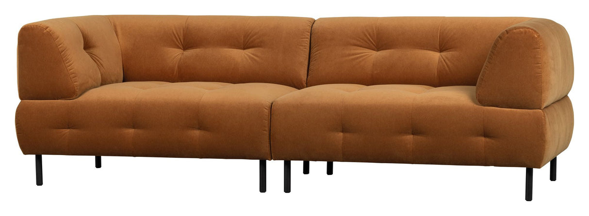 Lloyd 4-pers. Sofa, Mat cinnamon velour