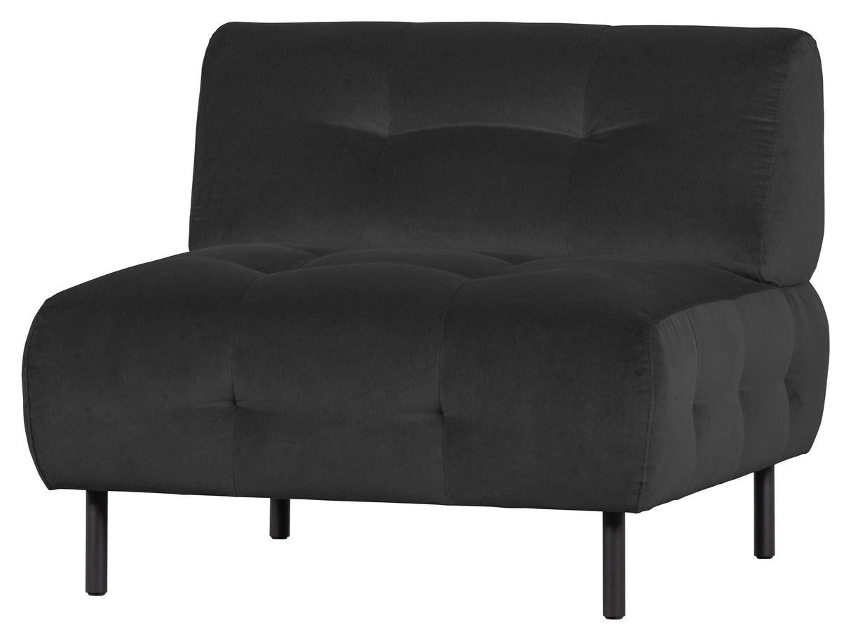 Lloyd Armchair w/armrests, Mat cast iron velour