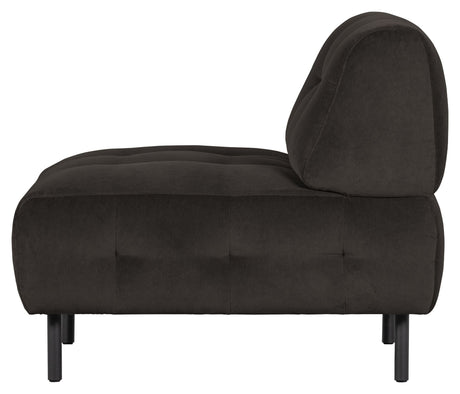 Lloyd Armchair w/armrests, Mat cast iron velour