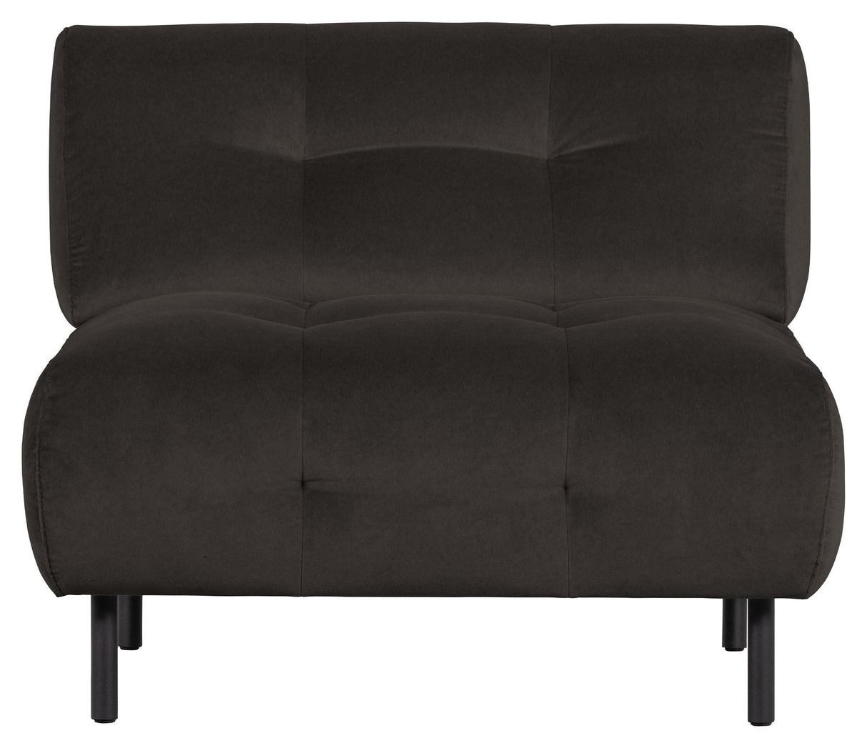 Lloyd Armchair w/armrests, Mat cast iron velour