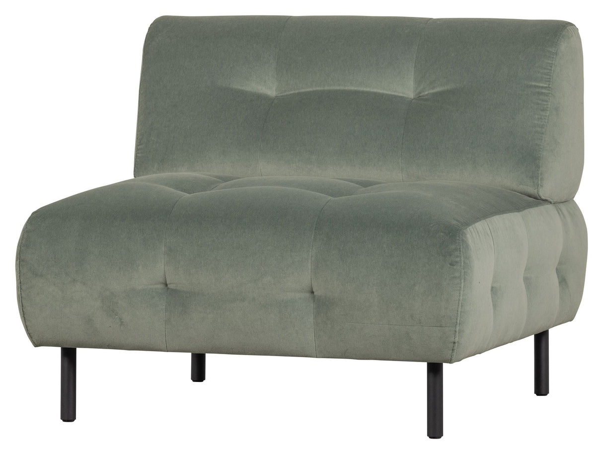 Lloyd Armchair w/armrests, Mat waterplant velour