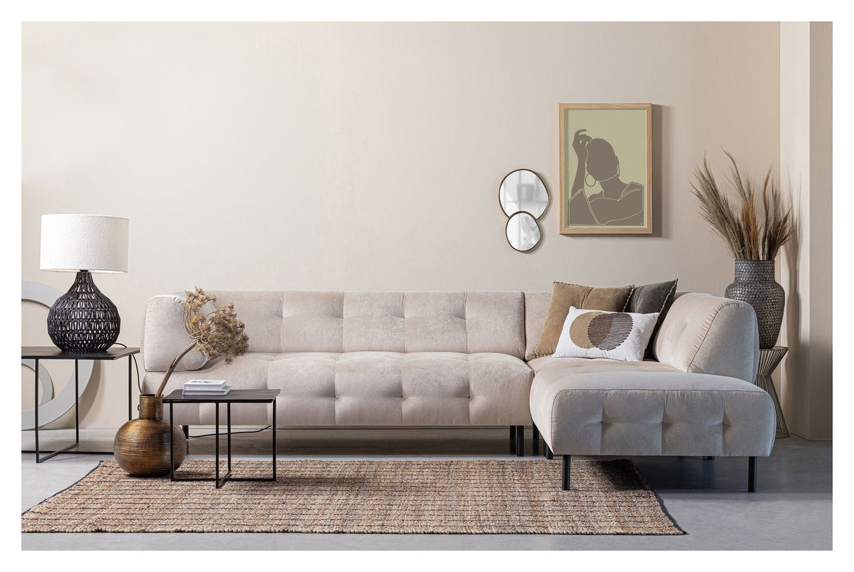 Lloyd Sofa w. chaise longue, right-facing - Beige