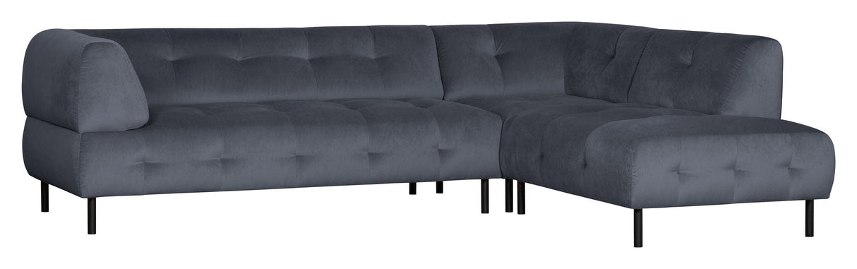 Lloyd Sofa w. chaise longue, right facing - Blue