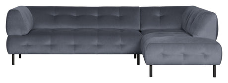 Lloyd Sofa w. chaise longue, right facing - Blue