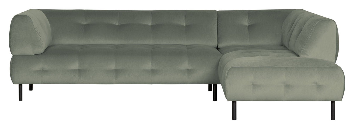 Lloyd Sofa w. chaise longue, right facing - Green