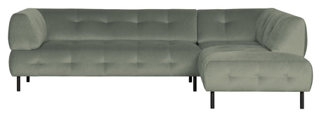 Lloyd Sofa w. chaise longue, right facing - Green