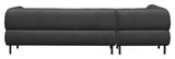 Lloyd Sofa w. chaise longue, left facing - Anthracite velvet