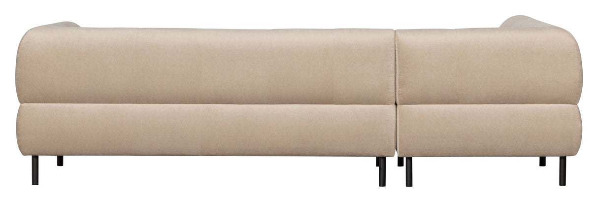 Lloyd Sofa w. chaise longue, left facing - Beige velvet