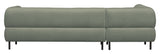 Lloyd Sofa w. chaise longue, left facing - Green velvet