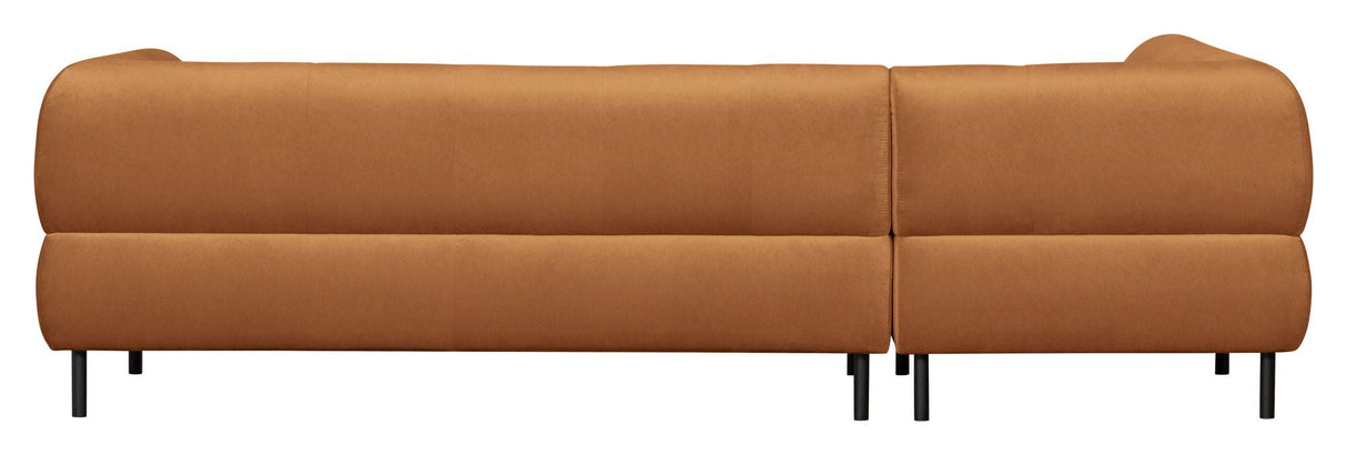 Lloyd Sofa w. chaise longue, left facing - Orange velvet