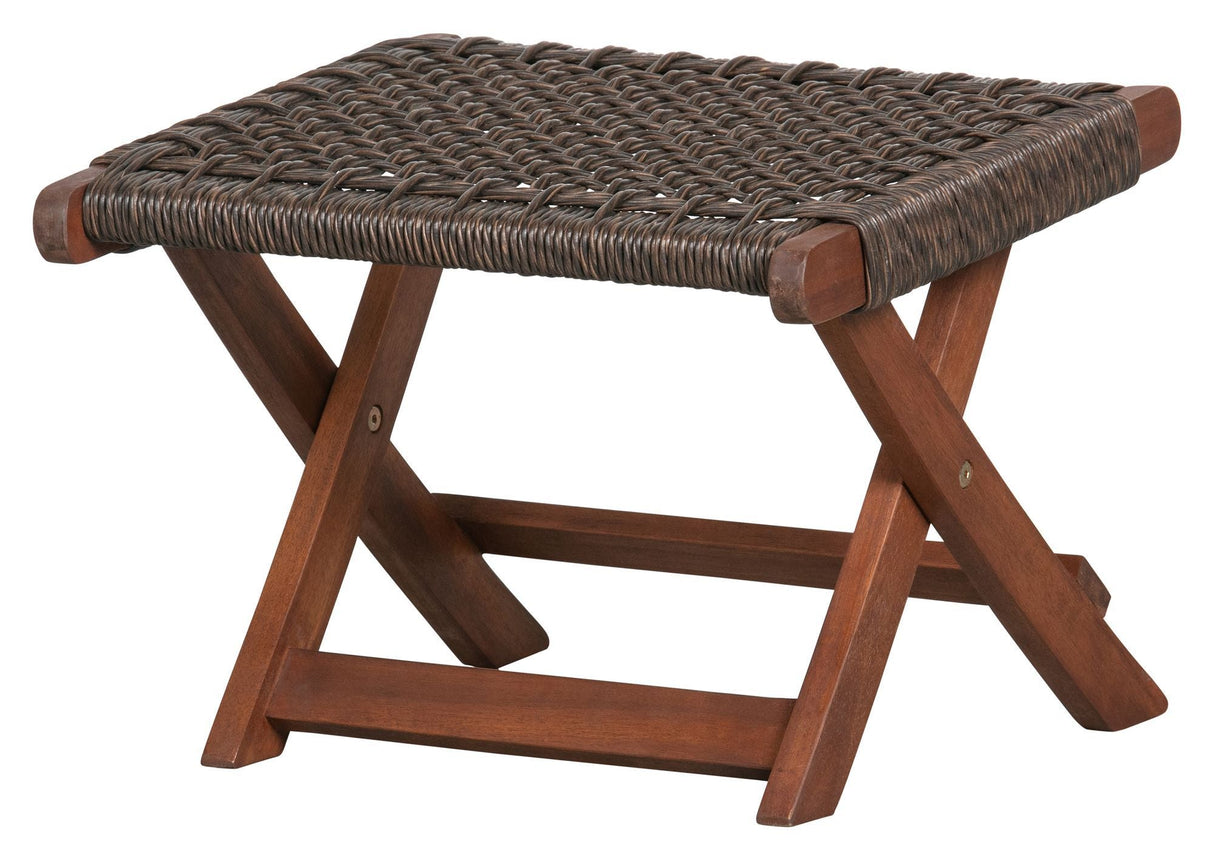 Woood Lois Footstool - Dark Eucalyptus/Merge