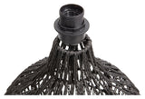 Macy Table Lamp, Black rattan