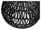 Macy Table Lamp, Black rattan