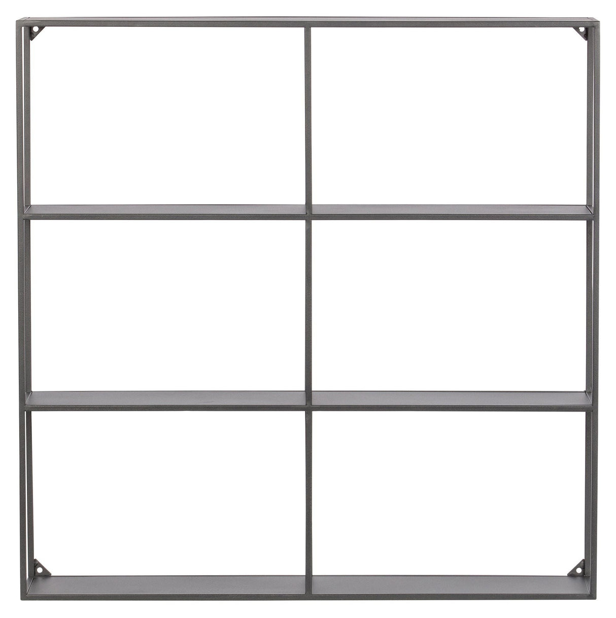 Woood Meert Wall Shelf - Black Metal, 75x75