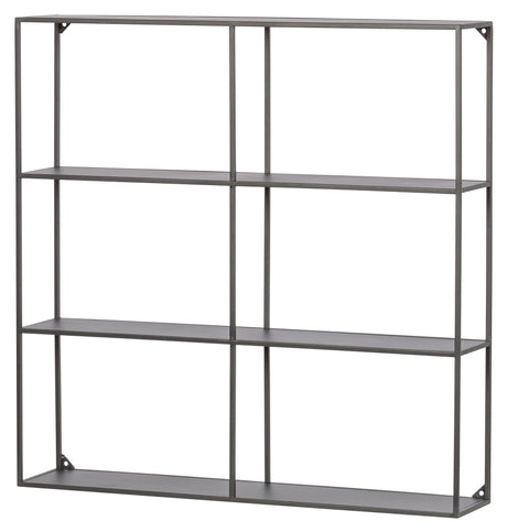 Woood Meert Wall Shelf - Black Metal, 75x75