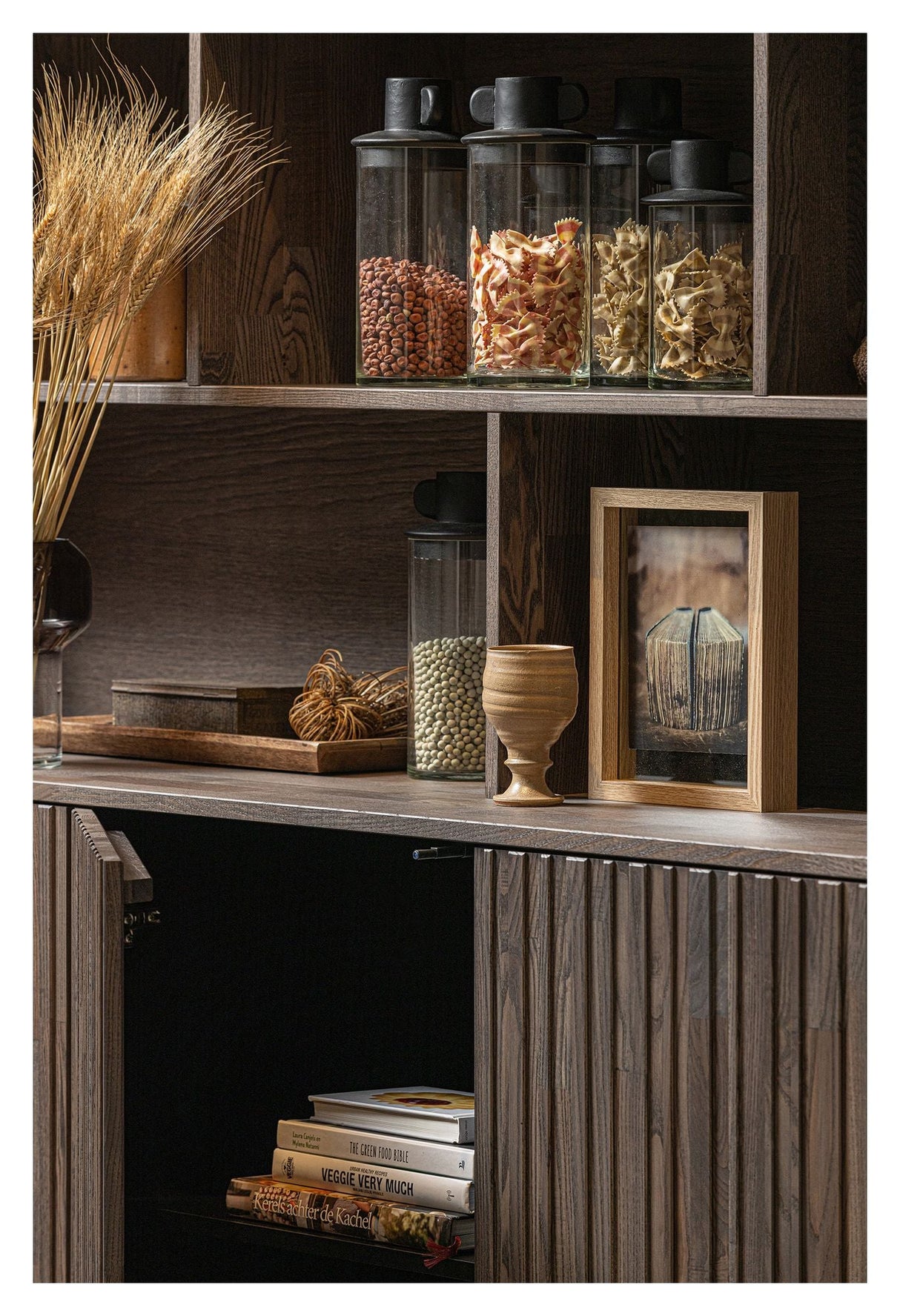 New Gravure Sideboard, Ash veneer with brown stain