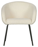 Woood Noelle Dining Chair, Offwhite Boucle