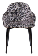 Noortje Dining chair with panther print, Set of 2 pcs.