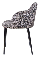 Noortje Dining chair with panther print, Set of 2 pcs.