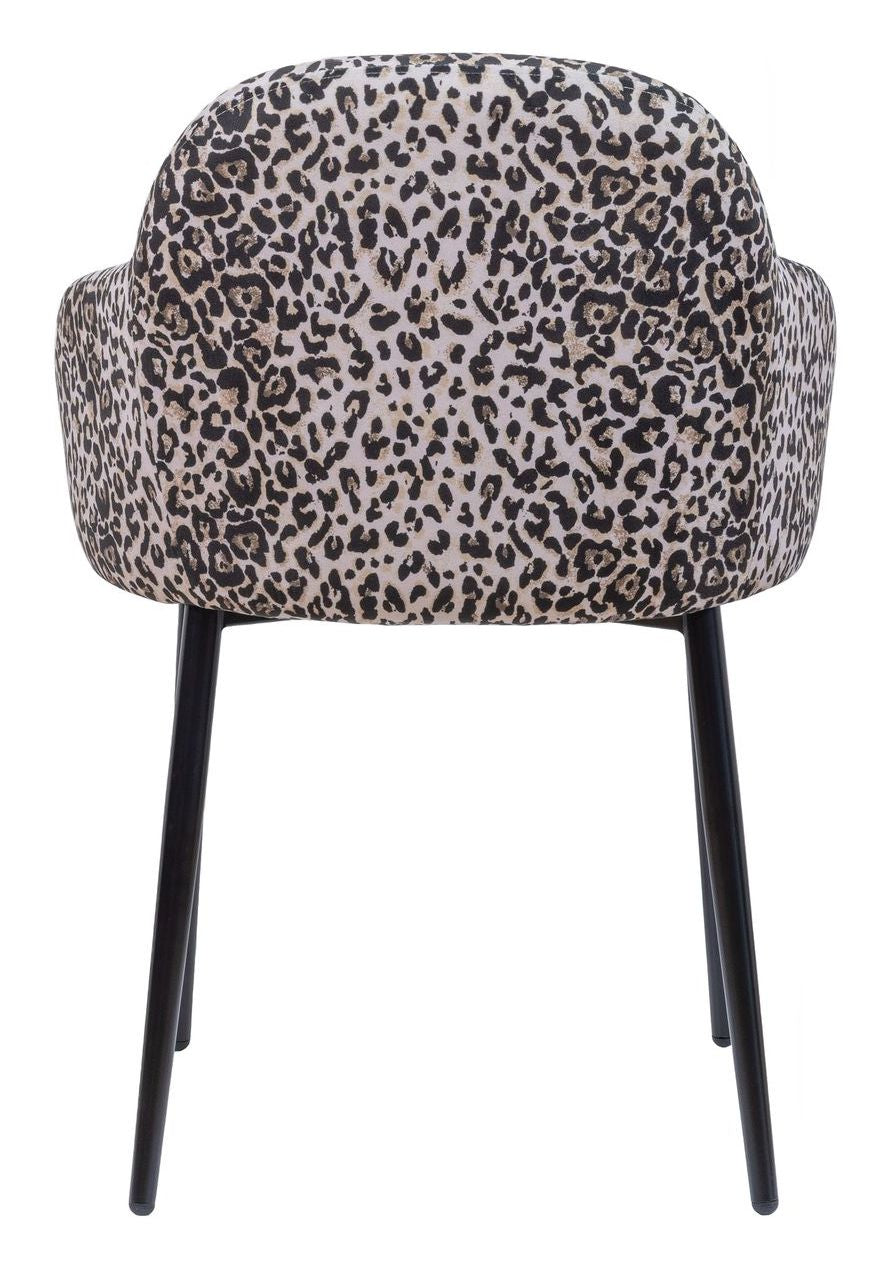 Noortje Dining chair with panther print, Set of 2 pcs.