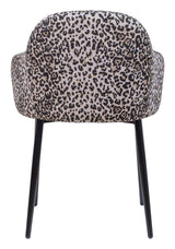 Noortje Dining chair with panther print, Set of 2 pcs.