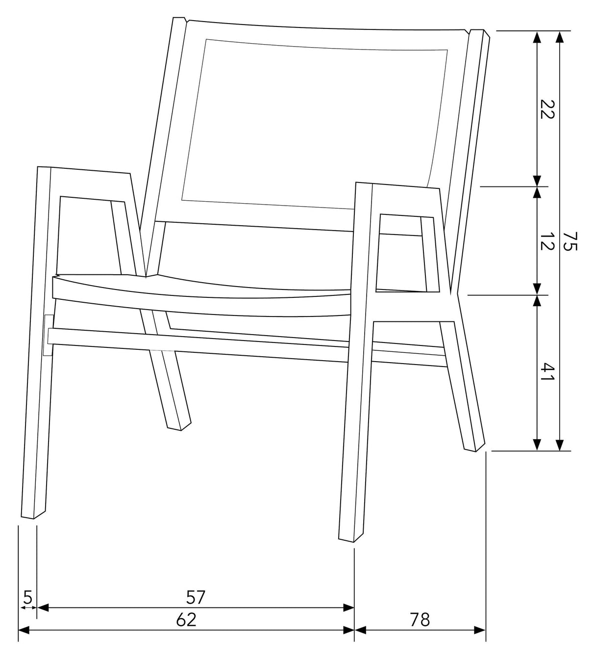 Pem Lounge Chair in light brown Aluminum