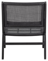 Woood Pem Lounge Chair, Black Aluminum