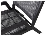 Woood Pem Lounge Chair, Black Aluminum