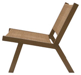 Woood Puk Lounge Chair - Brown Aluminum/Merge