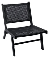 Woood Puk Lounge Chair - Black Aluminum/Merge