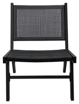 Woood Puk Lounge Chair - Black Aluminum/Merge