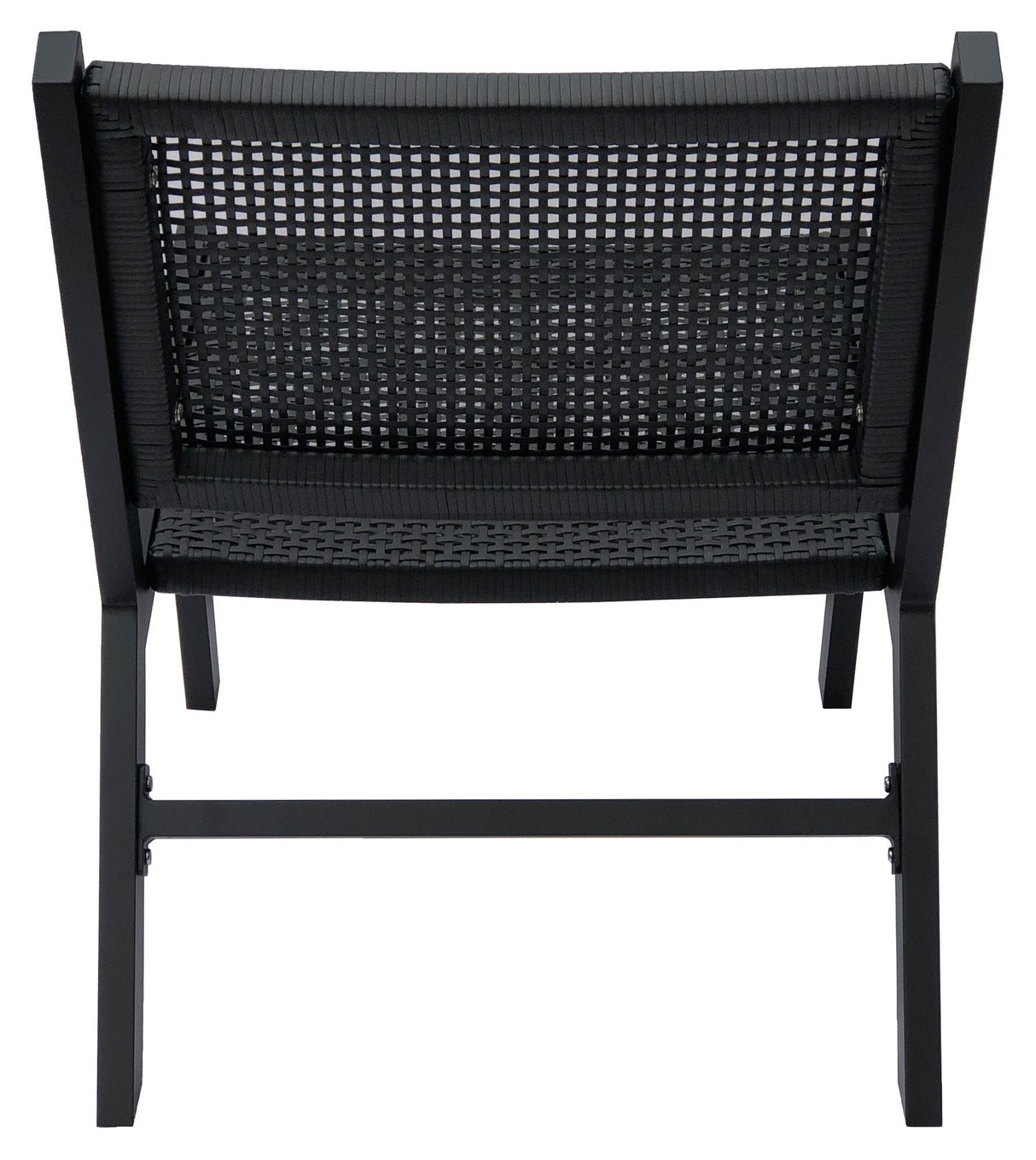 Woood Puk Lounge Chair - Black Aluminum/Merge