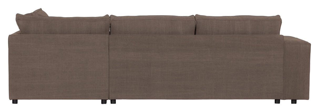 Woood Randy Sofa with right-facing chaise longue, Cacao