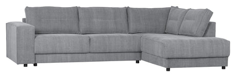 Woood Randy Sofa with right-facing chaise longue, Gray