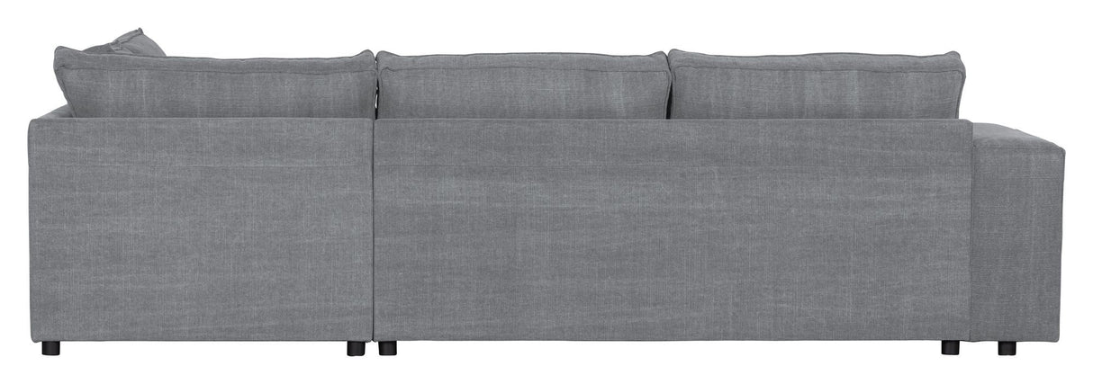 Woood Randy Sofa with right-facing chaise longue, Gray