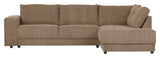 Woood Randy Sofa with right-facing chaise longue, Khaki