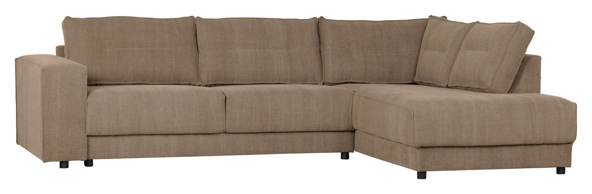 Woood Randy Sofa with right-facing chaise longue, Khaki