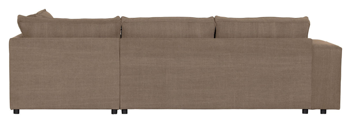 Woood Randy Sofa with right-facing chaise longue, Khaki