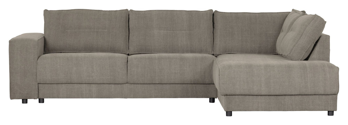 Woood Randy Sofa with right-facing chaise longue, Warm Gray