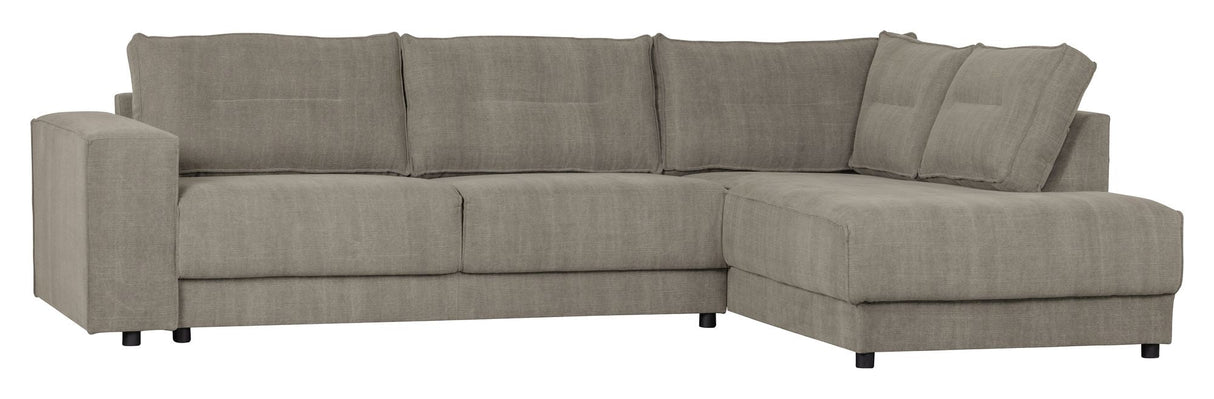 Woood Randy Sofa with right-facing chaise longue, Warm Gray