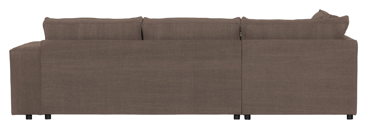 Woood Randy Sofa with left-facing chaise longue, Cacao