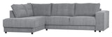 Woood Randy Sofa with left-facing chaise longue, Gray